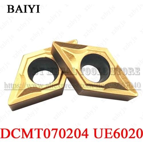 10pcs tungsten Carbide DCMT070204 UE6020 Carbide Inserts for Internal Turning DCMT 070204 Turning Tools CNC Tools