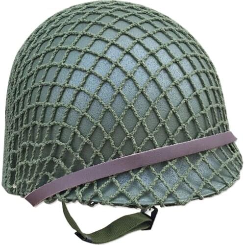 WW2 US ARMY M1 HELMET NET COVER MK2 CAMOUFLAGE NET COVER GREEN(Helmet Not Included)