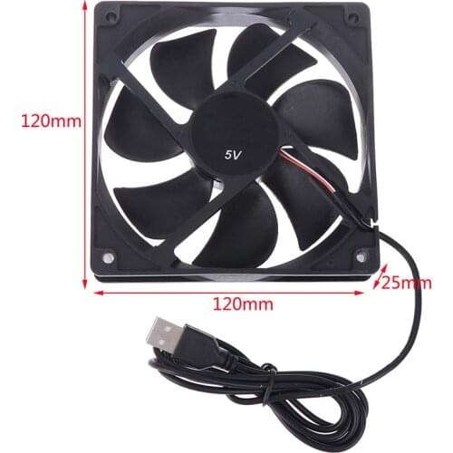 1Pc 120x120x25mm 5V USB Connector PC Computer Cooling Cooler Fan Heatsink Hot