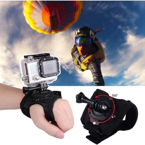 360 Degrees Wrist Band Arm Strap Belt Tripod Mount for GoPro Hero 8/7/6/5/4/3+/2 Camera Fist Adapter Band for Go Pro Accessories
