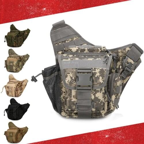 Army Tactical Nylon Saddle Bag Camouflage Military Airsoft Waist Packs Adjustable Outdoor Hiking Climbing Camping Shoulder Bag