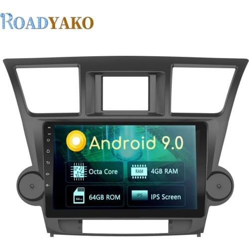 10.1'' Android Auto Car Radio Navigation GPS For Toyota Highlander Kluger 2009-2014 Stereo Car Harness Multimedia system 2 Din