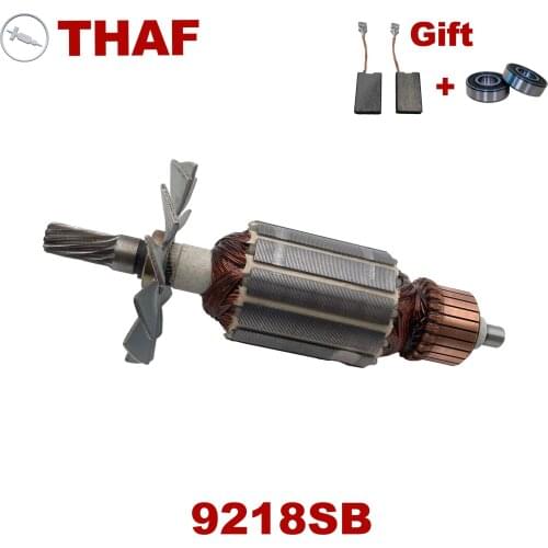 Free Bearing & Carbon Brush！AC220-240V Armature Rotor Replacement for MAKITA Polishing Machine 9218SB 9218PB 9218 SB 9218 PB