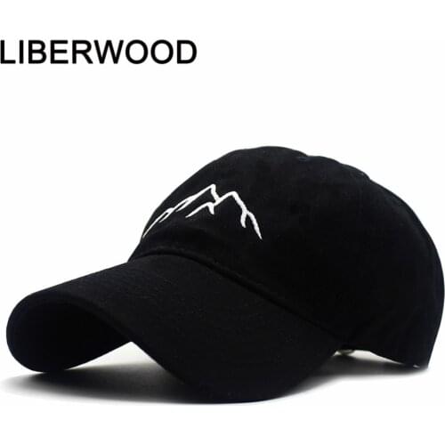 LIBERWOOD Outdoor Climbing Mountain Dad Hat explore and traval traveller Embroidered cotton baseball cap men women causal hat