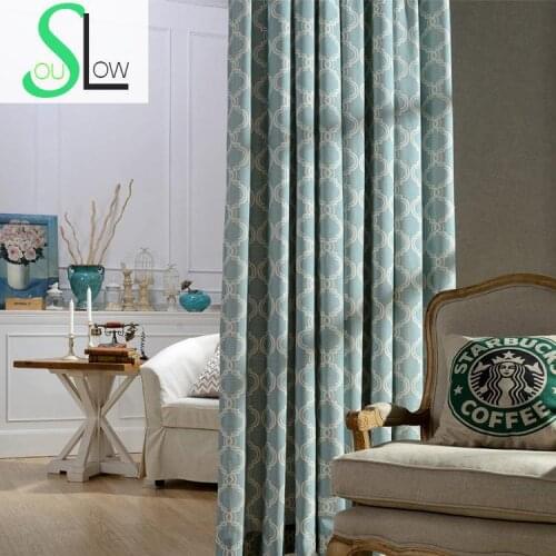 Beige Light Green Brown Celebrate The Simplicity Modern Print Chinese Wind Curtain Cloth Geometric Quality Curtains Gordijnen