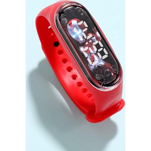 New Disney Spiderman Childrens Watch Figure Toys Ironman Bracelet Watch Touch Student Sports Led Watch Childrens Day Gift