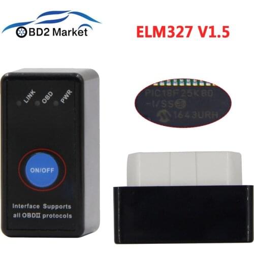 OBD2 elm327 v1.5 car diagnostics BT-Wireles obd2 scanner diagnostic tool with PIC18F25K80 support J1850 protocol odb2 elm327 1.5