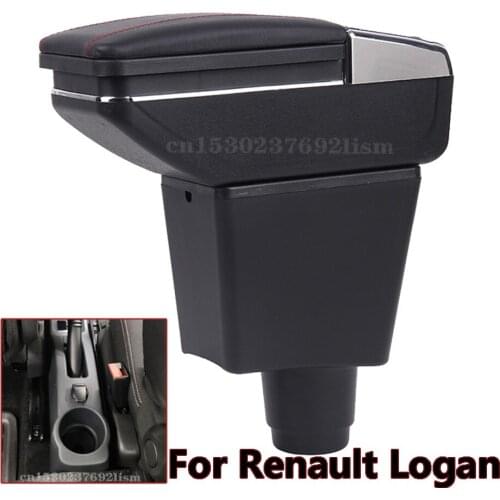 For Renault Logan 2 Armrest Box Logan 2 Universal Car Central Armrest Storage Box cup holder ashtray modification accessories