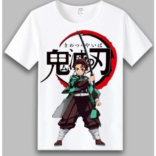 Demon Slayer Cosplay T Shirt Kimetsu no Yaiba Kamado Nezuko Print T-Shirt Summer Graphic Tees Crew Neck Harajuku Casual Costume