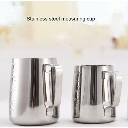 Style Espresso Coffee Milk Mugs Cup Pots Jug Handle Craft Coffee Garland Cup Latte Jug Thickened Stainless Steel