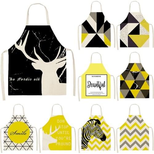 Yellow zebra pineapple geometric pattern goods for home kitchen Apron for hairdresser master apron Apron for kitchen kids apron