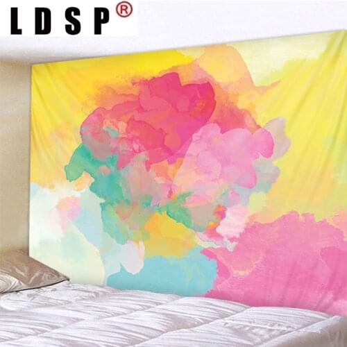 LDSP Watercolor Mandala Tapestry Hanging Covering Rugs Background Cloth Beach Mat Blanket Art Bedroom Living Room Home Decor