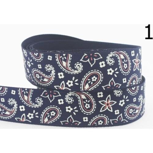 [IuBuFiGo] New 1"(25mm) Summer Ribbon Grosgrain Printed Floral Decoration Tape 100 yards/roll