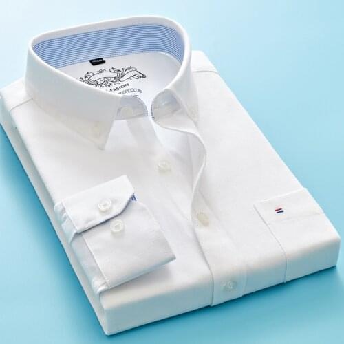 Oversized Mens Business Long Sleeve Shirt Classic Solid Color Formal Design Overalls Office Bank Comfortable Work Shirt 5XL 4XL