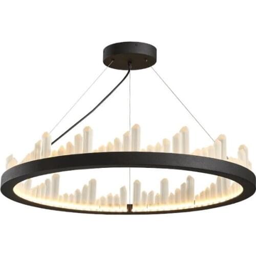 Nordic luxury lighting, modern and modern restaurant, living room villa, crystal ring chandelier