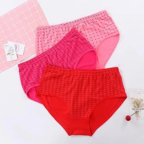 YAVO SOSO Sexy Lingeries Women Briefs Modal Plus Size big size 6XL big dot Circle stone printing Underwears women Panties