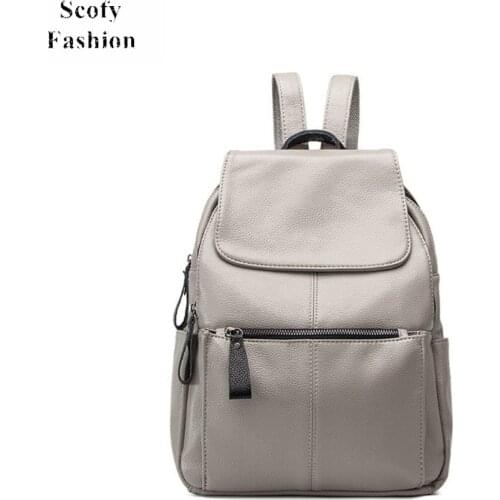 SCOFY FASHION PU School Backpack Purses for Women Anti-theft Bookbag Purse Casual Satchel Daypack Travel Backpack