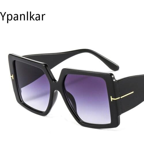 Retro Square Large Frame Sunglasses Women 2021 Luxury Brand Designer Personality Wide Legs Sun Glasses Female Outdoor Shades