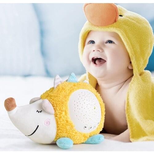 Sleep Soothers For Sleeping Baby Portable White Noise Sound Machine & Night Light Projector Baby Lullaby Stuffed Animal Toy