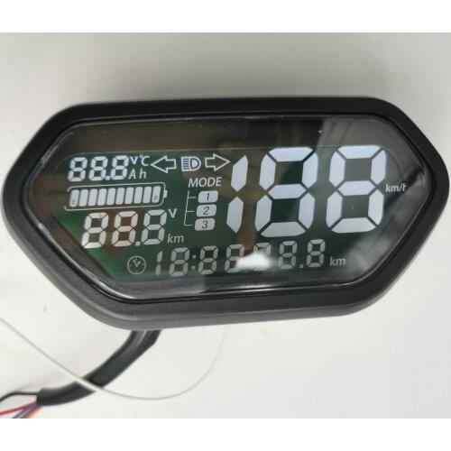 Speedometer LCD DISPLAY 48v60v72v84v96v120v144v Light/Battery Level Indicator for Electric Scooter Gauge Bike Tricycle Dashboard