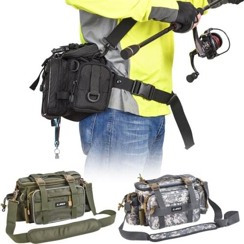 LEO 40*17*20cm Fishing Bag Multifunctional Waterproof Fishing Backpack Fishing Tackle Bag Reel Cover Coil Bags For Fish