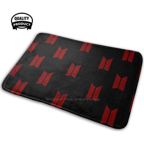 Red Logo Comfortable Door Mat Rug Carpet Cushion Dynamite Logo Teen Adult Boys 방탄소년단 방탄소년단n Logo
