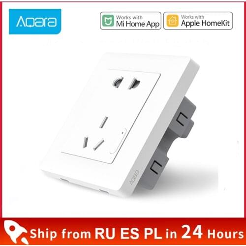 Xiaomi Aqara Smart Wall Socket Wireless Wall Outlet Wall Switch Smart Light Control Zigbee Socket Work For Mijia Mi home APP