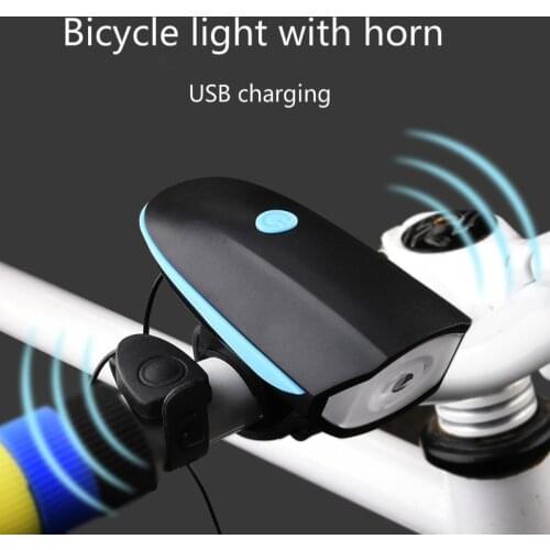 Speaker Bicycle Light Front Strong Usb Rear Rechargeable 2 in 1 bicycle Led light with horn Bell Ring 120dB Cycling Accessories