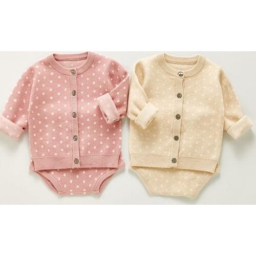 Baby Girl Sweater Long Sleeve Cotton Princess Clothing Set for Babies Sweet Girl Knit Cardigan Autumn Clothes for Newborn 0-24M