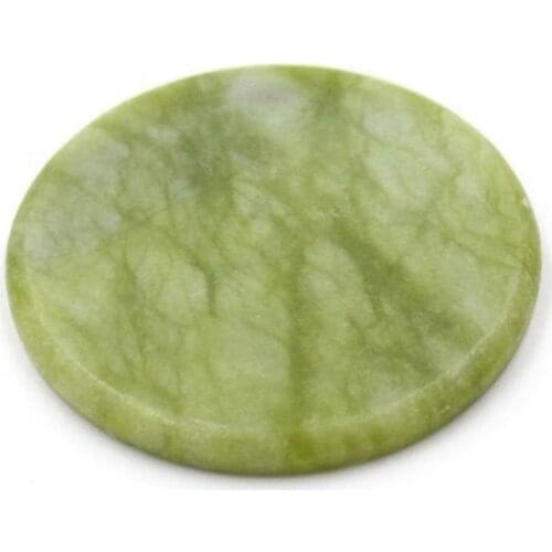 Green Round Jade Stone Glue Tray Eyelash Grafting Strong Adhesive Pallet Pad Stand Holder Glue False Lash Base Makeup Aid Tools
