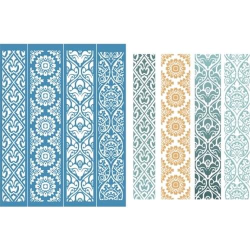 1 Sheet Vintage Lace Self Adhesive Silk Screen Printing Stencil Mesh Transfers for DIY T-Shirt Pillow Textile Painting Decor