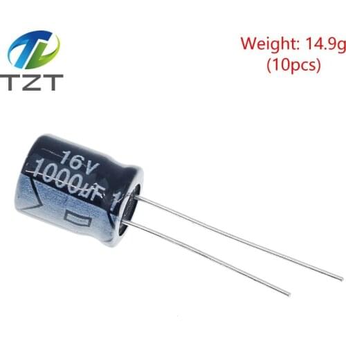 10PCS Higt quality 16V1000UF 10*13mm 1000UF 16V 10*13 Electrolytic capacitor