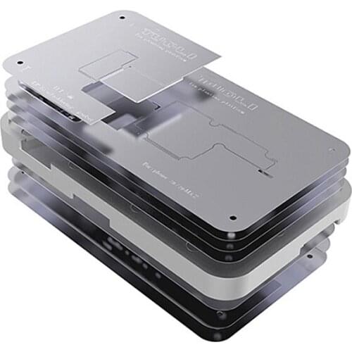 TUOLI TL-19A 10 IN 1 Fixture For iPhone X-12 pro max Middle Layer Motherboard Reballing Soldering Platform With Stencil