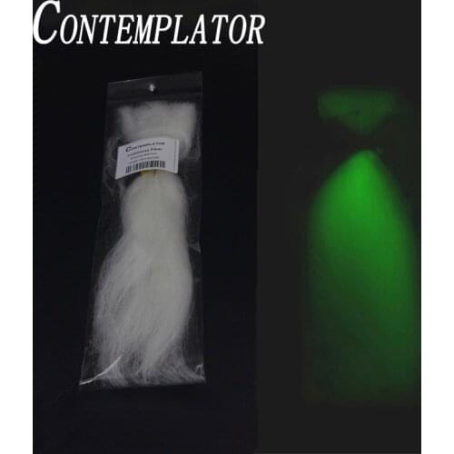 2colors 2bags Fly Tying Luminescent Streamer Long Fiber fly body glowed in dark saltwater synthetic materials fishing trout