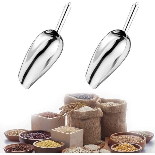 2 Pack 3 Ounce Ice Scoop Stainless Steel Pet Food Scoop Ice Scooper for Freezer Multifunctional Small Scoops Utility Scoops