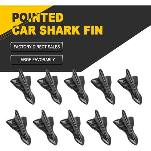 5/10pcs Car Universal PU Rear Roof Shark Fins Spoiler Shark Fin Diffuser Vortex Generator Car Roof Spoiler Bumper Wing Trunk Kit
