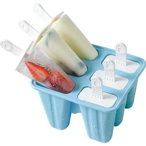 70%Dropshipping!Fashionable multifunctional ice cream silicone mold 6-cell ice cream mold summer delicious ice cream