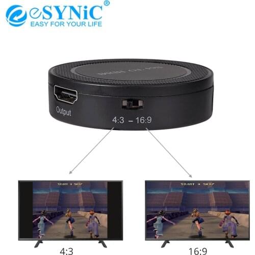 ESYNiC HDMI-Compatible Converter Cable Adapter For N64 Console Resolution 256x224 To 640x480 Support 16:9/4:3 For N64/ NGC/ SNES