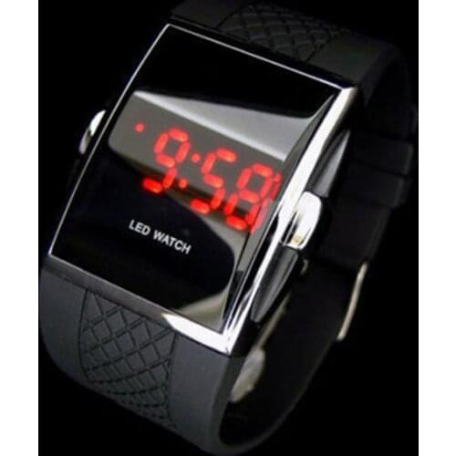 Fashion Casual Unisex Square Case LED Digital Display Sports Wrist Watch Gift Mas-culino Fashion Mens Watch Large Dial Clock