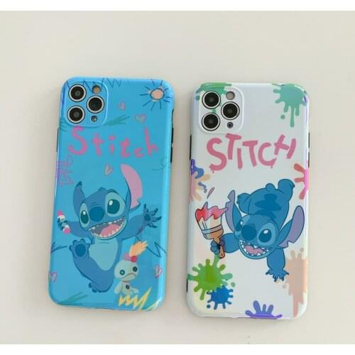 Disney Stitch Phone Case for IPhone 7 / 8 / 8 Plus / X / XS / XR / XS Max / 11 / 12 /Cartoon Character Silicone Soft Case