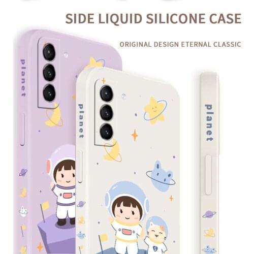 Side Print Moon Phone Case For Samsung Galaxy S21 S20 FE S10 Note 20 10 Ultra Plus A72 A52 A42 A32 A71 A51 A41 A31 A21S Cover