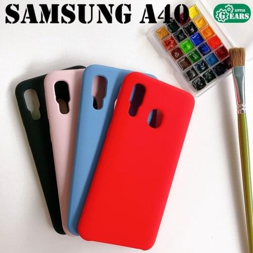 Liquid Silicone Case Samsung A40 soft Protector high quality mobile accessories