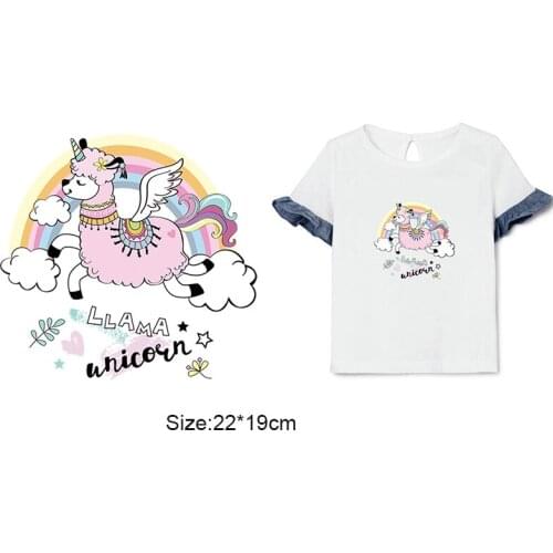 Cartoon Animal Children Patches Hot Heat Transfer Cloth Printing Sticker DIY Iron On Clothing Bag Shoes Customization Logo