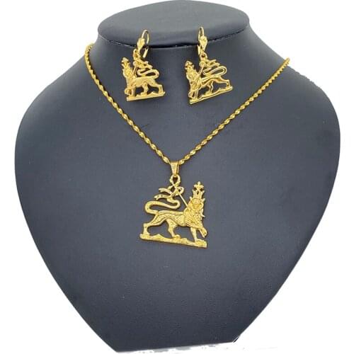 Dubai Jewelry sets for women gold color tiger necklace African Indian wedding bridal gifts Necklace/earrings Party jewellery set
