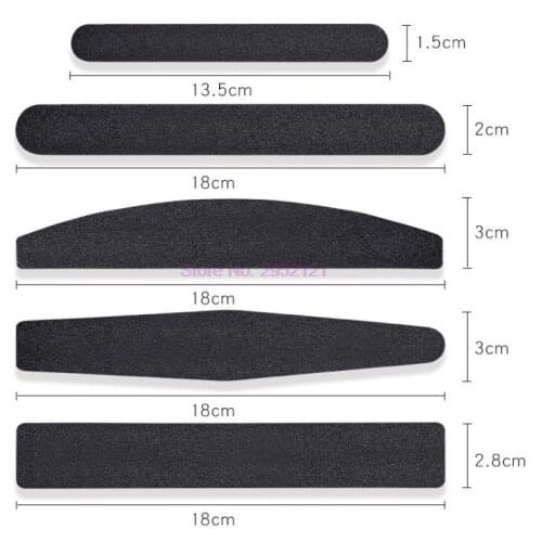 200sets Double Sided Nail File Nail Replacement Sand With Stainless Steel Disposal Replacement Paper Sanding Buffer