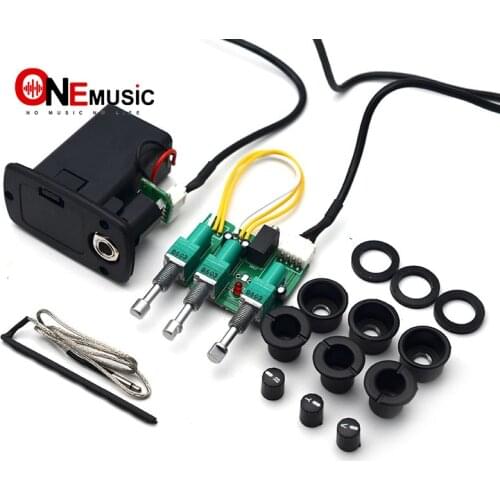 3 Band Acoustic Classical Guitar Equalizer Guitarra EQ Preamp Concise Bass Tone Volume adjustable Violao Pickup Drop Shipping
