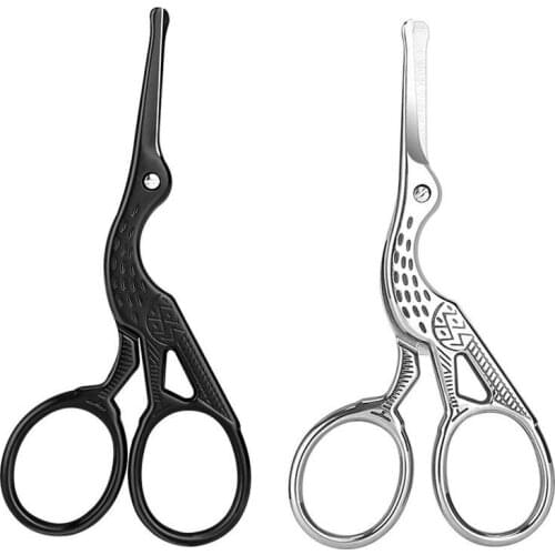 Creative Nose Trimmer Scissors Moustache Mustache Hair Clipper Cutter Creative Crane Shape Safety Nose Hair Scissor Beauty Tool