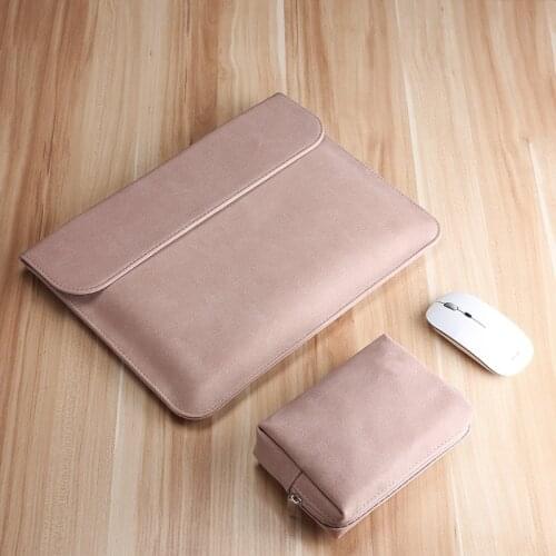 PU Matte Sleeve Bag 11 12 13.3 15 inch For Xiaomi MI HP Pavilion Matebook X Pro Slim Leather Laptop Case For Mac book Air 13 Bag