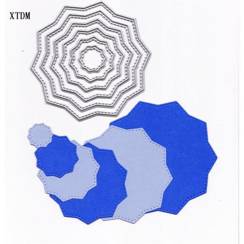 Metal Polygonal decorative circle paper die cutting dies for Scrapbooking/DIY Easter wedding Halloween Easter card