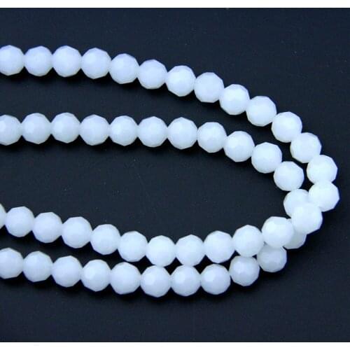 Fashion 720-10000pcs White Opal 4-12mm Top Quality Crystal Chandelier Parts 32 Faceted Ball Beads Fancy Party Curtain DIY Part